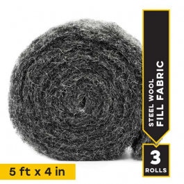 Xcluder 3 Rolls of 4 x 5' Stainless Steel Wool Rodent Control Fill Fabric  162743 - The Home Depot